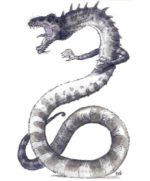 Dragon, Linnorm, Gray